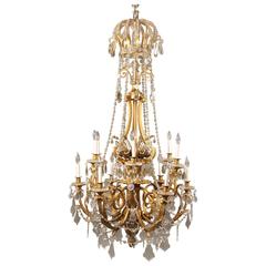 Palatial Late 19th Century Gilt Bronze and Baccarat Crystal Chandelier 6