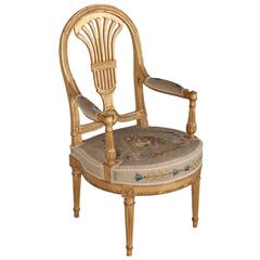 Gilded Wood Armchair Attributed to Georges Jacob