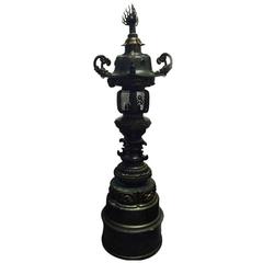 Monumental 19th Century Japanese Bronze Temple Lantern 10