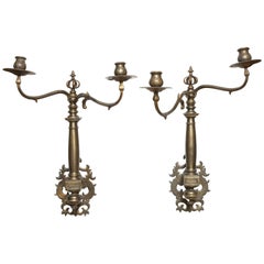 Antique Rare Pair of Late 17th-Early 18th Century Ship Sconces
