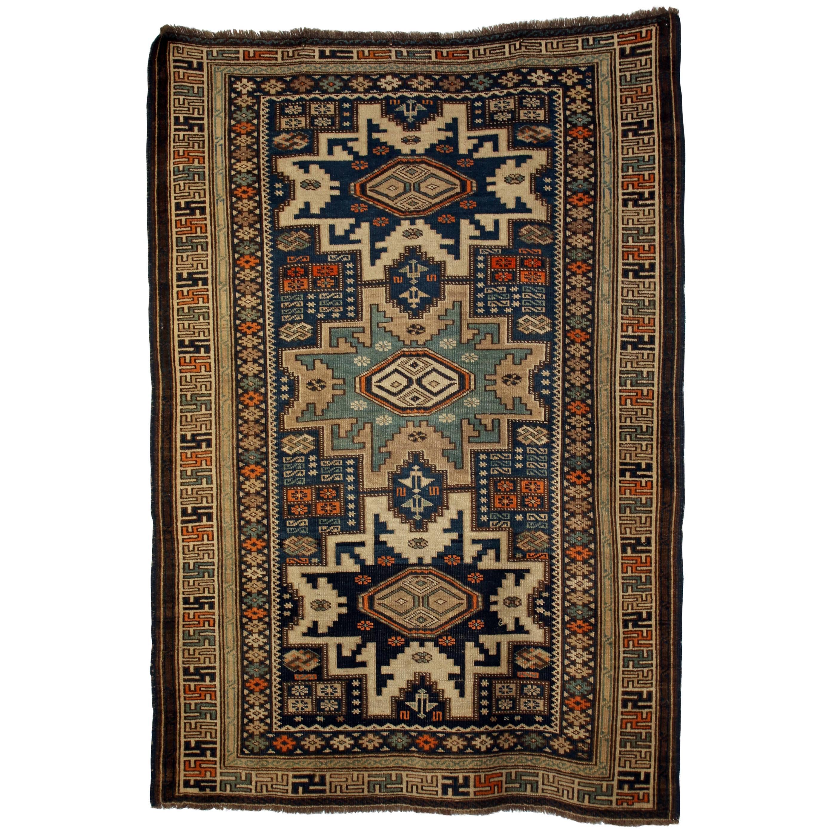 Antique Caucasian Shirvan Carpet For Sale