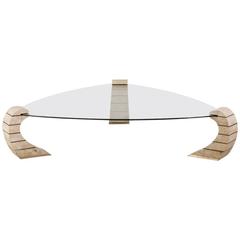 Maitland - Smith Tessellated Stone and Glass Coffee Table, 1970s