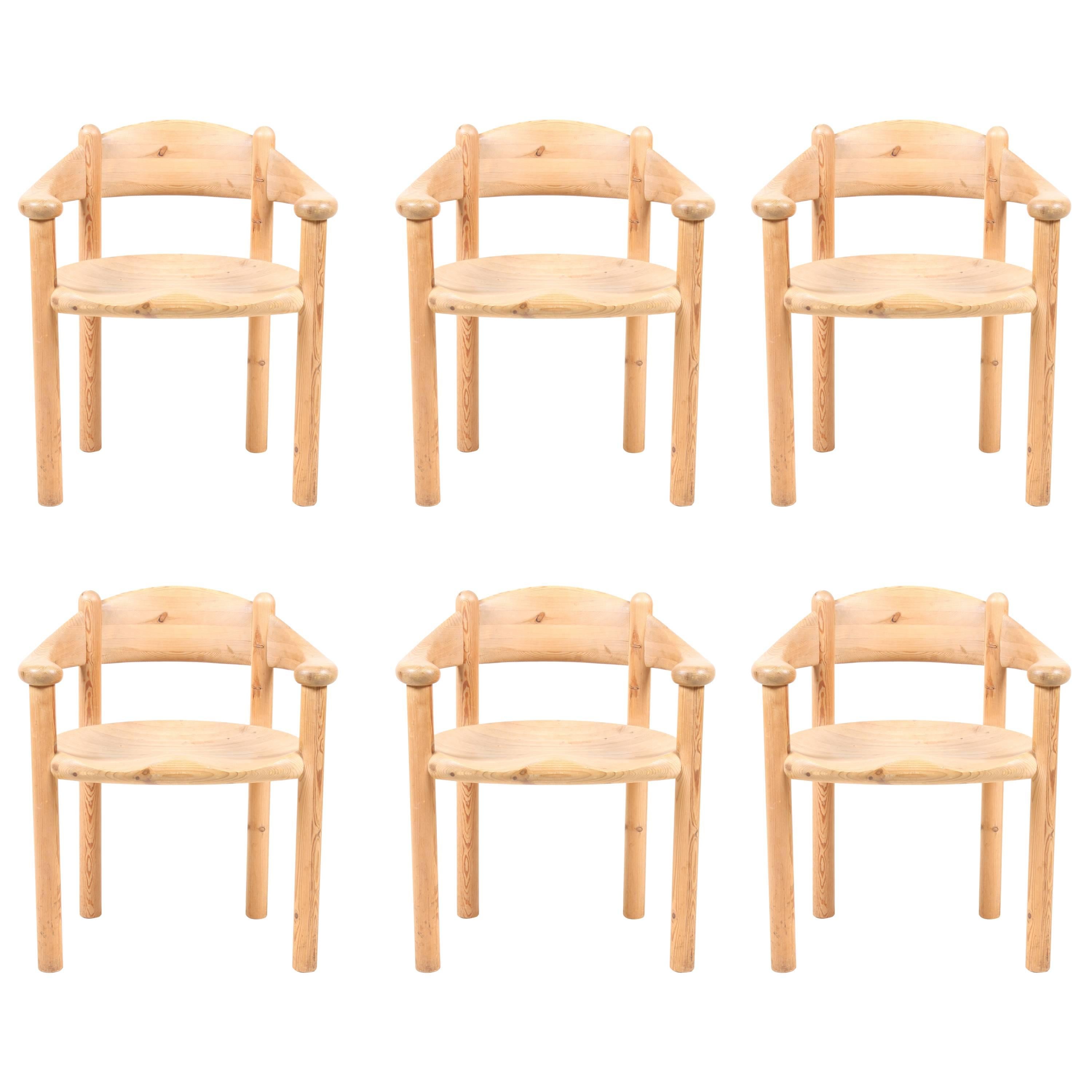 Group of Dining Chairs in Pine