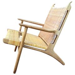 CH27 Chair by Hans J. Wegner in Oak and Cane