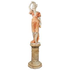 Late 19th to Early 20th Century Carved Alabaster Figure of a Woman 11