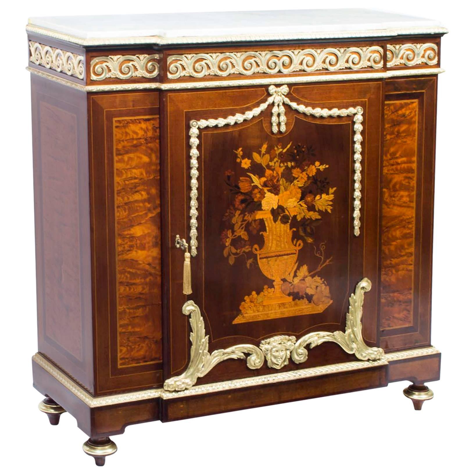 Antique French Louis XV Marquetry Cabinet, circa 1860