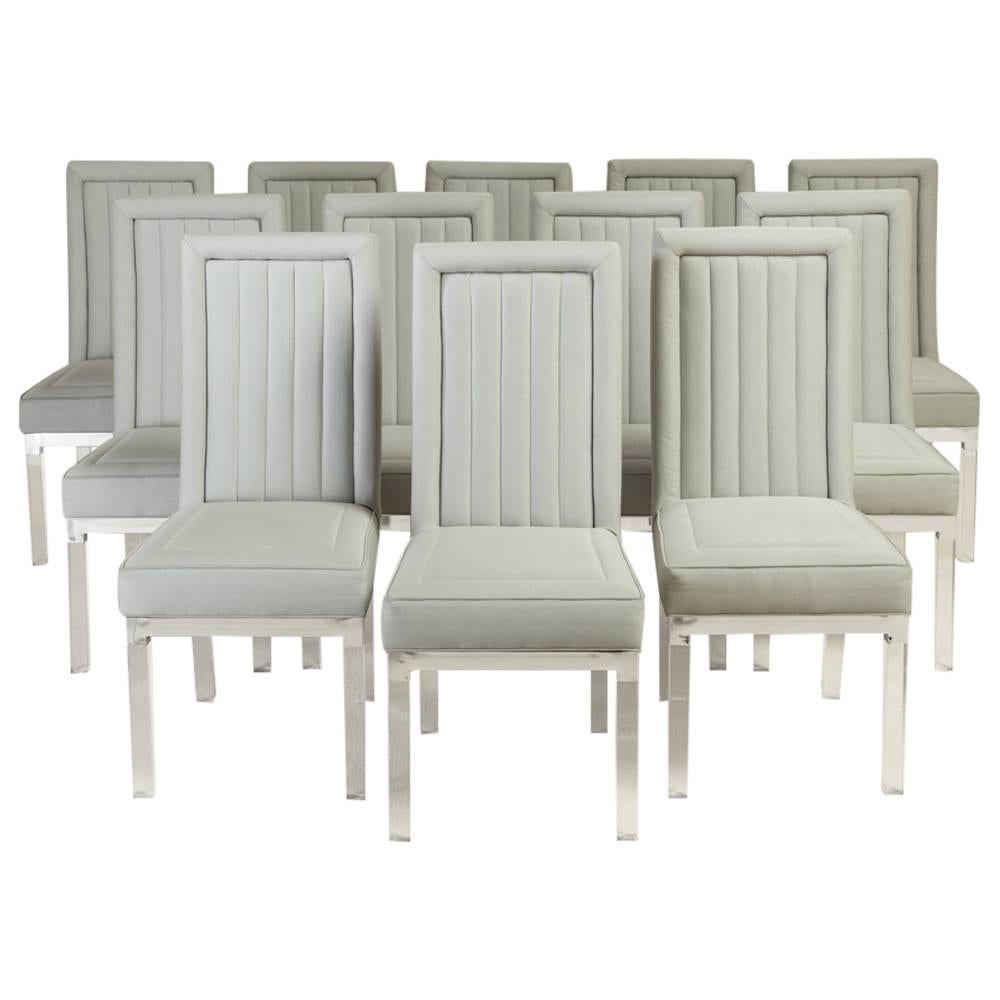 Set of Twelve Charles Hollis Jones Designed Dining Chairs 1970s For Sale
