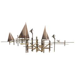 Curtis Jere Seascape Wall Sculpture, 1970s USA 9