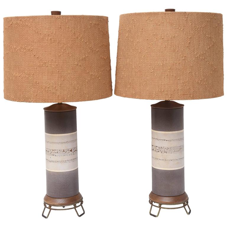 Ceramic Mid Century Modern Table Lamps Usa 1960s For At 1stdibs Ceramic Mid Century Modern Table Lamps Usa 1960s For