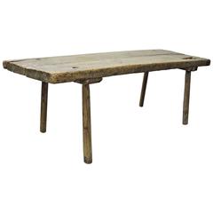 Antique 19th Century American Primitive Butchers Work Table Bench
