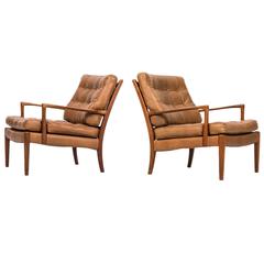 Arne Norell easy chairs model Löven by Arne Norell AB in Sweden