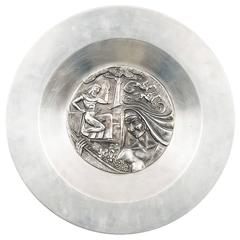 Ulla Skogh Pewter Dish by Ystad Tenn in Sweden 8
