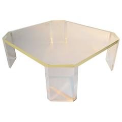 Lucite-Couchtisch von Charles Hollis Jonesm, „L'AMI“, Modell 505, um 1975