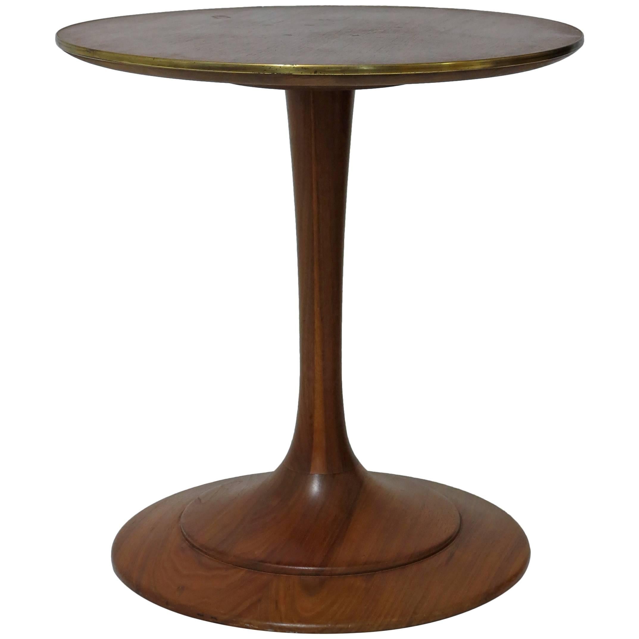 Heritage Pedestal Walnut Side Table