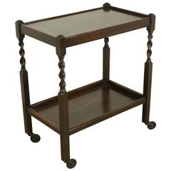 English Oak Tea Cart