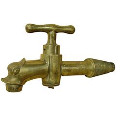 Large Antique Bronze Fountain Spout from France, 1800s