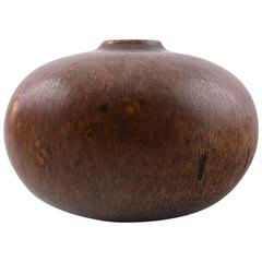 Saxbo Stoneware Vase in Modern Design, Glaze in Brown Tones
