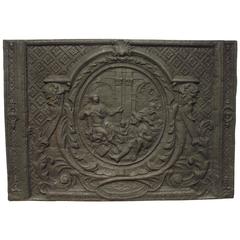 Large and Rare Period Louis XIV Fireback from France 5