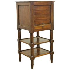 Tambour Front Antique French Cherry Side Cabinet