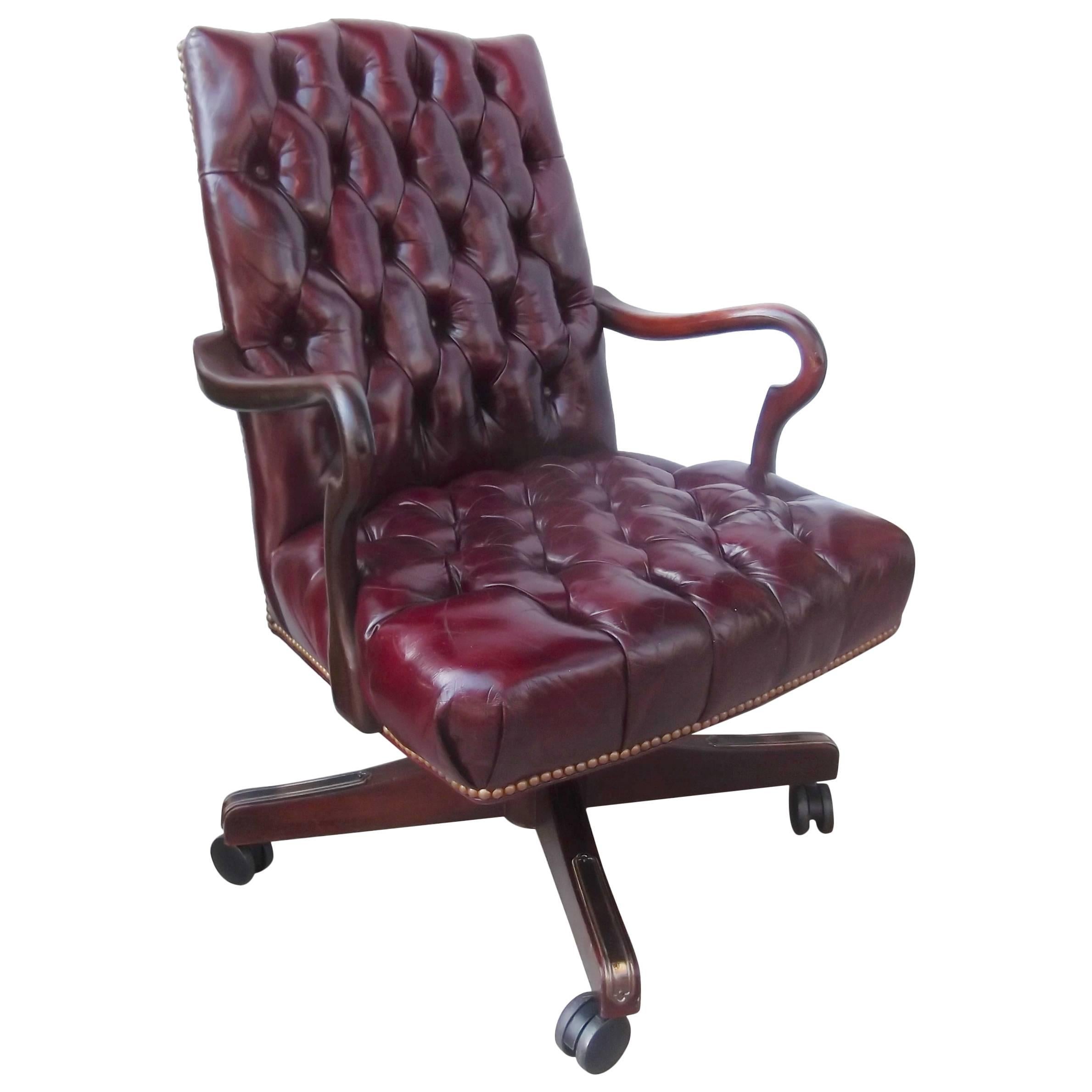 Leather Tufted Executive Chair