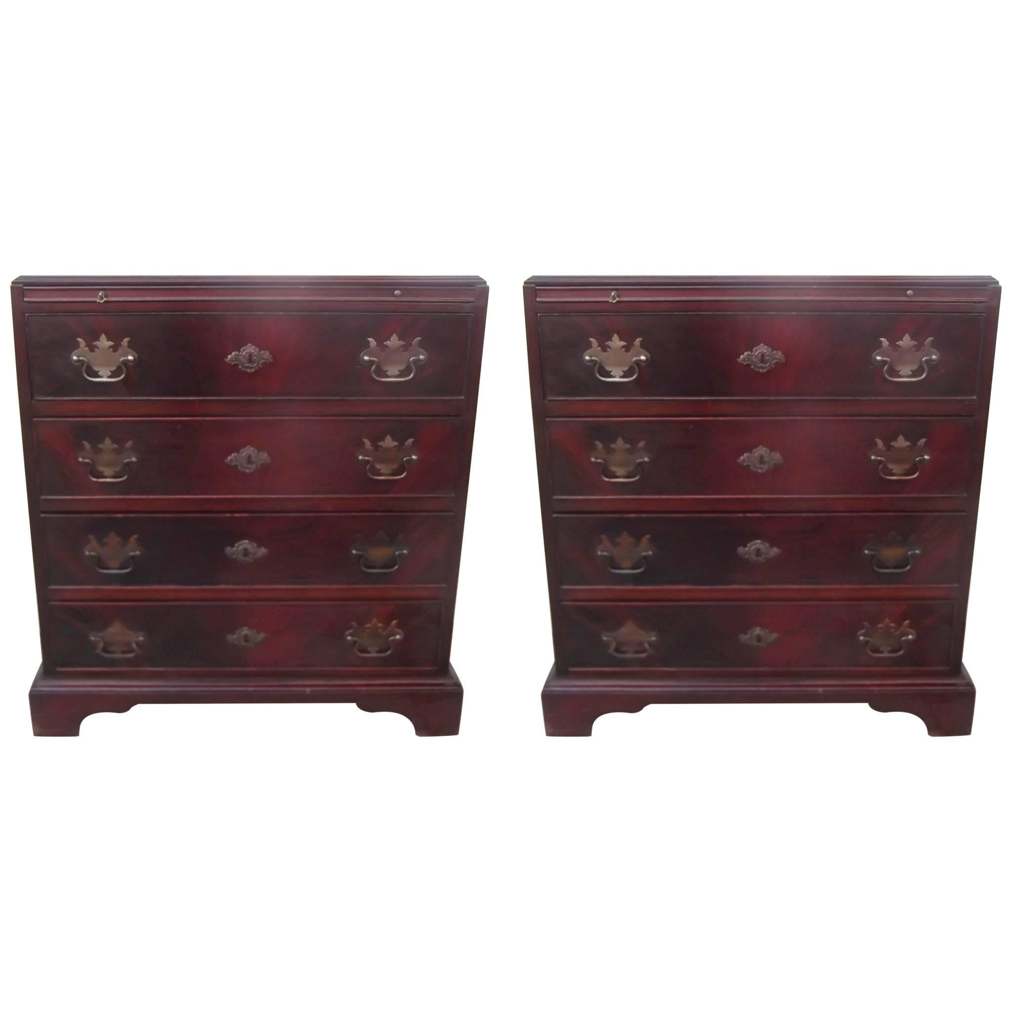 Pair of Mahogany Bachelors Chests Night Stands