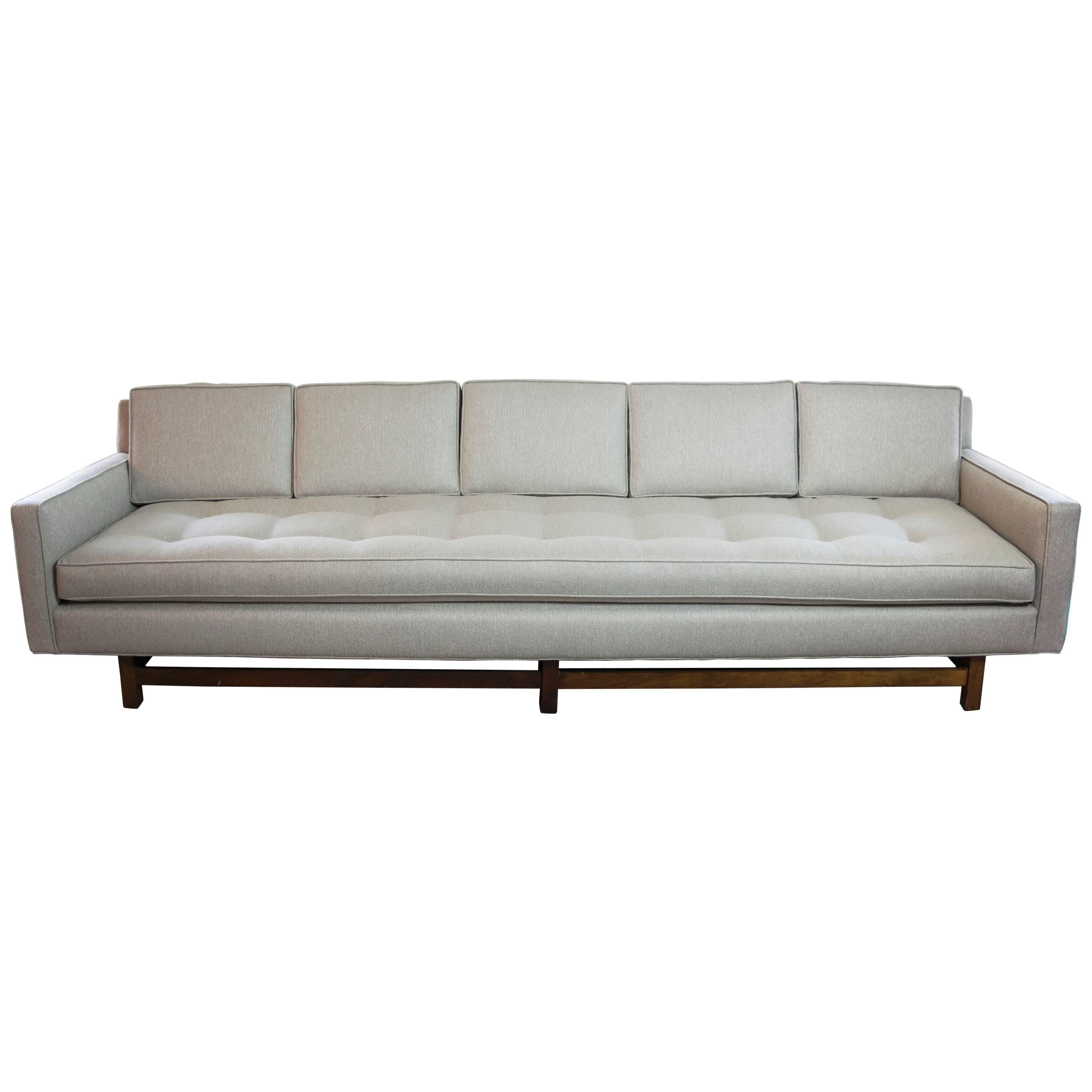 Extra-Long Tuxedo Sofa in the Style of Harvey Probber For Sale