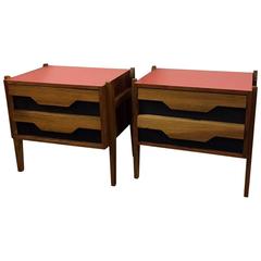 Vintage 1950s Pair of Bedside Tables