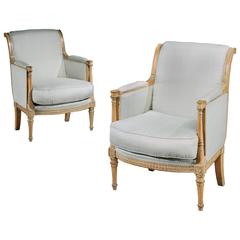 Pair of Early 19th Century Beechwood Fauteuils