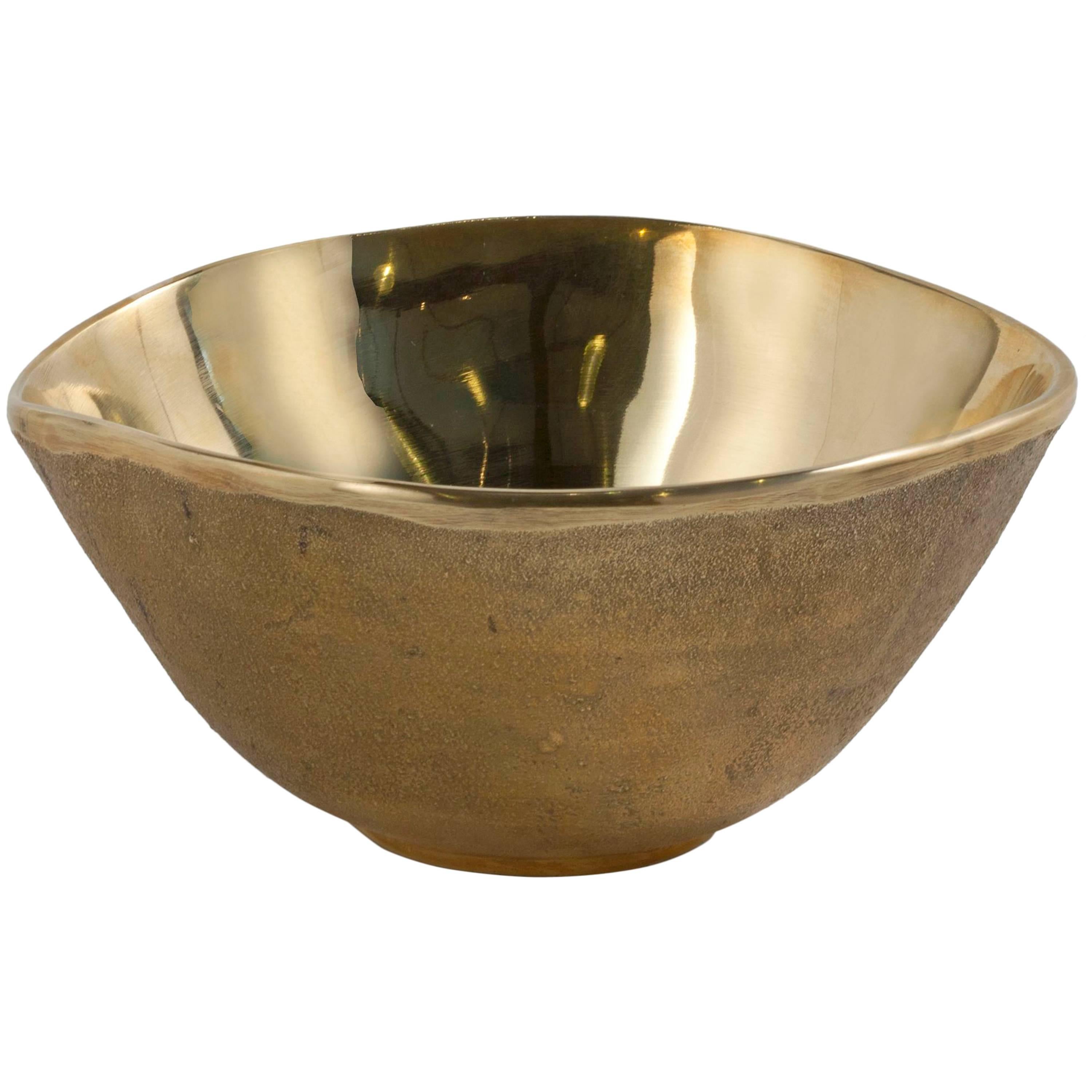 "Rupi" Sand Cast Bronze Bowl by Jaimal Odedra For Sale