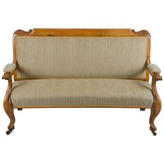 Victorian Walnut Frame Small Settee