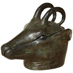 Bronze "Tete de Chamois" Box by Paul Simon