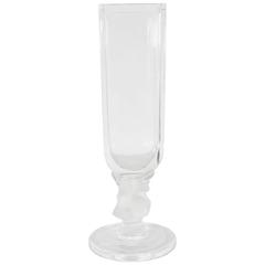 Exquisite Art Deco Style Lalique Crystal Vase with Reclining Deer Detail 9