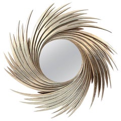 Sunrise Mirror with Convex Mirror Glass Silver Finish