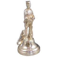 George V Silver Gurkha Soldier Menu Holder