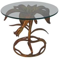 Gilded Lily Side Table by Arthur Court