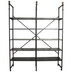 Large French Wrought Iron Cabinet or Etagere