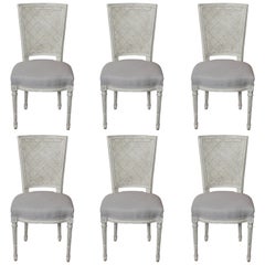 Set of Six Fully Restored French Louis XVI / Seize Style Dining Chairs