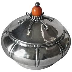 Danish Arts 
Crafts 830 Silver Bonbonnière by C.I. Moinichen