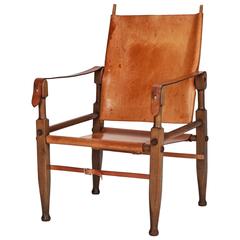 Swiss Safari Chair Leather by Wilhelm Kienzle for Wohnbedarf 1950s