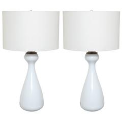 Pair of Sculptural Murano Table Lamps