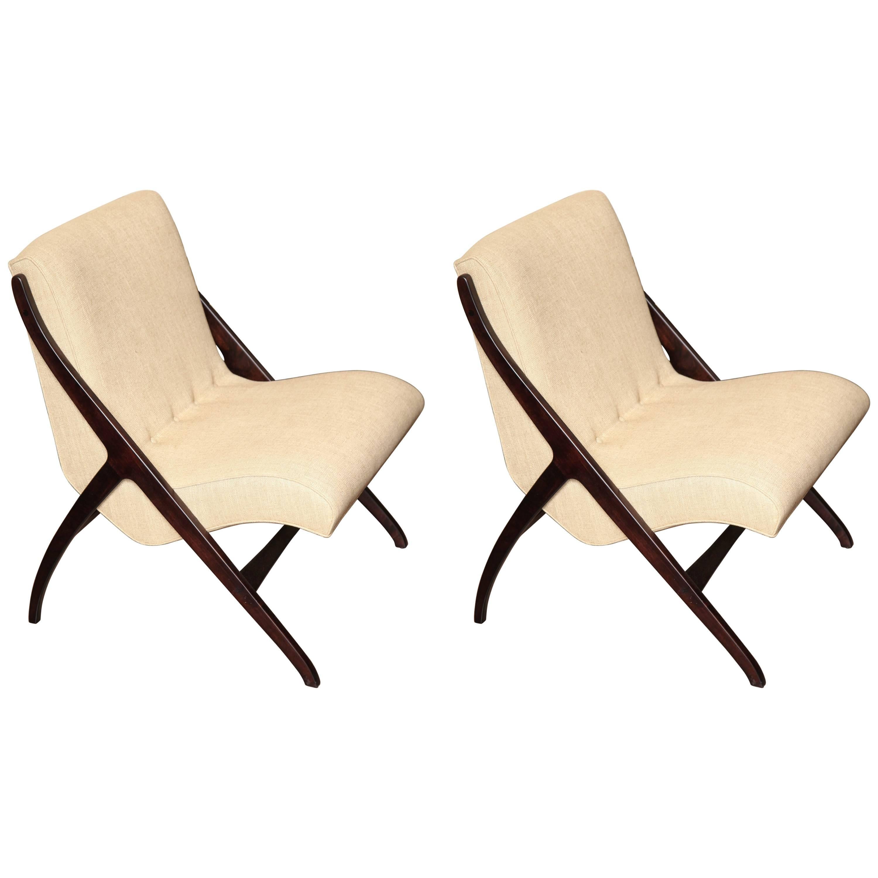 Pair of Scandinavian Chairs, circa 1960 For Sale