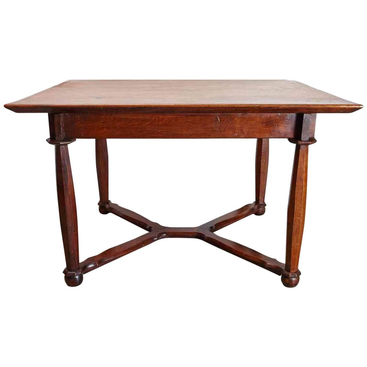 19th Century Oak Hall or Dining Table For Sale