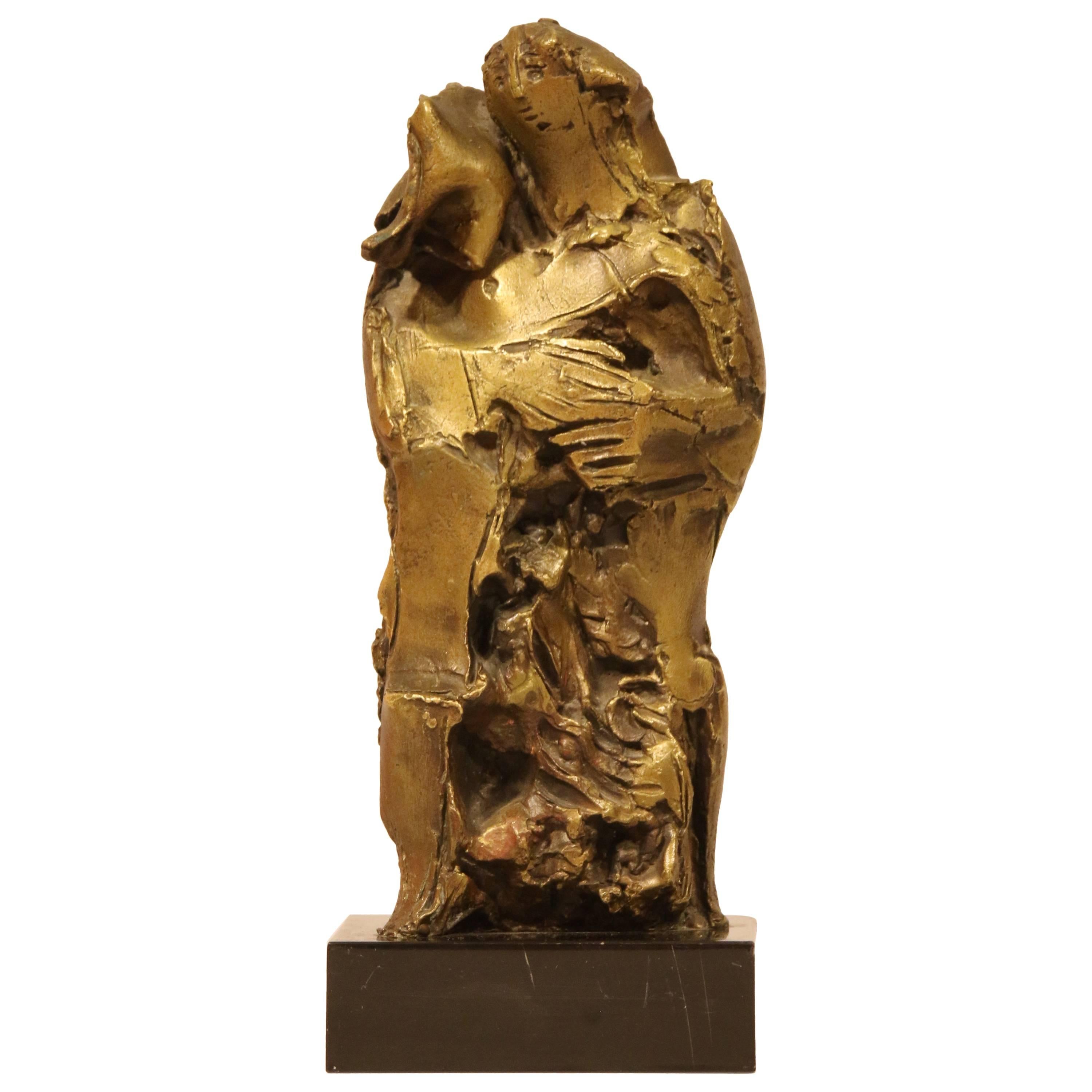 Bronze Sculpture Signed Representing a Couple For Sale