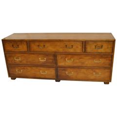Campaign Style Seven-Drawer Dresser by Henredon Artefacts Collection