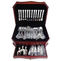 Queen Christina Aka Wings by Frigast Sterling Silver Flatware Set Service for 12