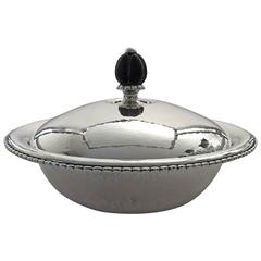 Antique Georg Jensen Sterling Silver Bowl with Lid
