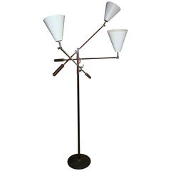 Arredoluce Style Triennale Three-Arm Floor Lamp