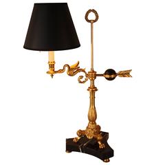 Antique French Empire Bronze Table Lamp