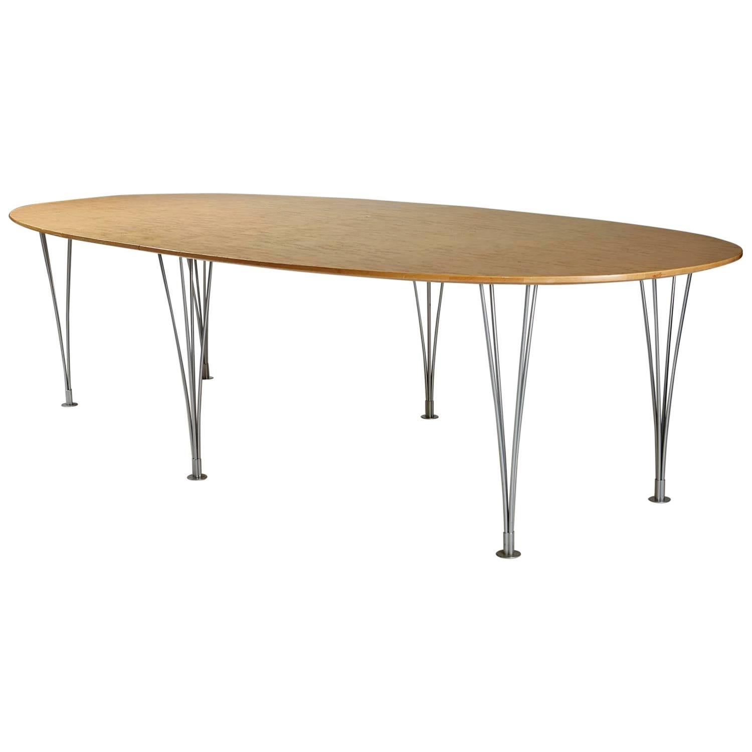 Large Dining or Conference Table Designed by Bruno Mathsson 