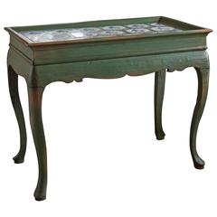 19th Century Tea Table with Delft Tile Top 2